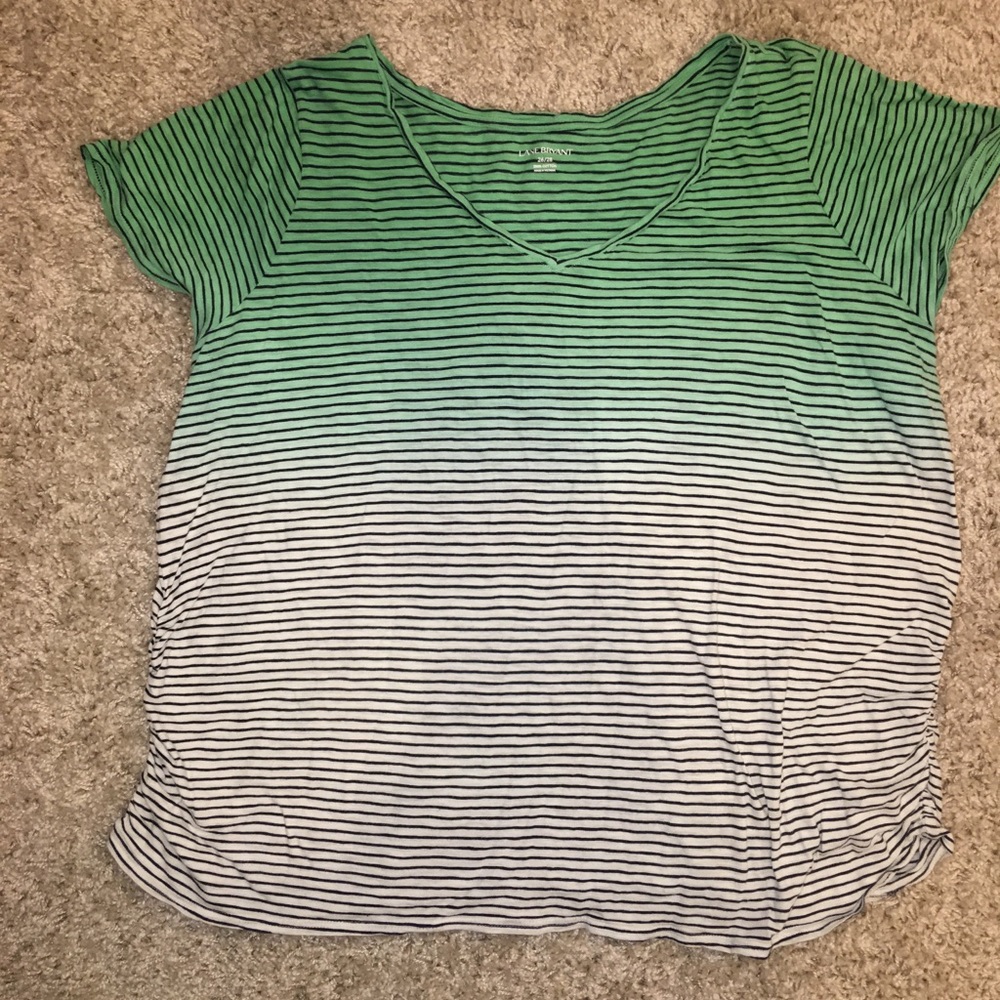 Lane Bryant Striped Cinched Tee